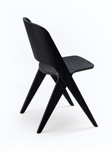 Moderner Esszimmerstuhl - LAVITTA – BLACK - Poiat | Furniture - für den Innenraum / Eiche / geformtes Sperrholz