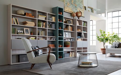 Hohes Bücherregal - CITYLIFE 35 - Doimo City Line - wandmontiert / modern / Holz