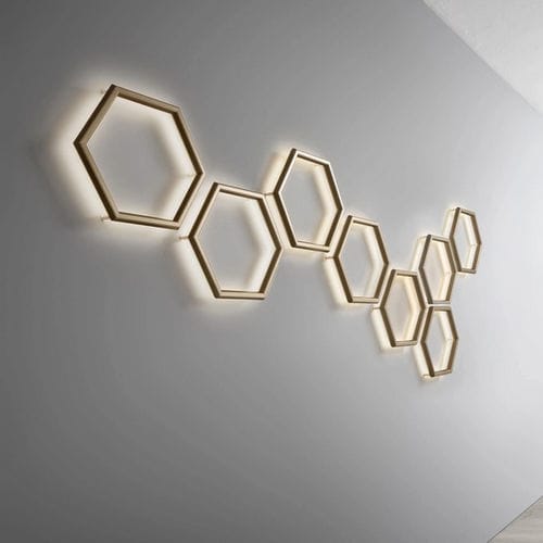 Moderne Wandleuchte - POLY ESAGONO PL - OLEV S.r.l. - für den Innenraum / Aluminium / sechseckig