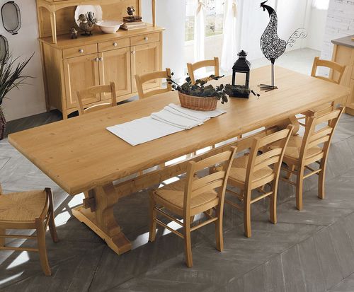 Klassischer Esstisch - FIENO - Callesella - Holz / rechteckig / umweltfreundlich