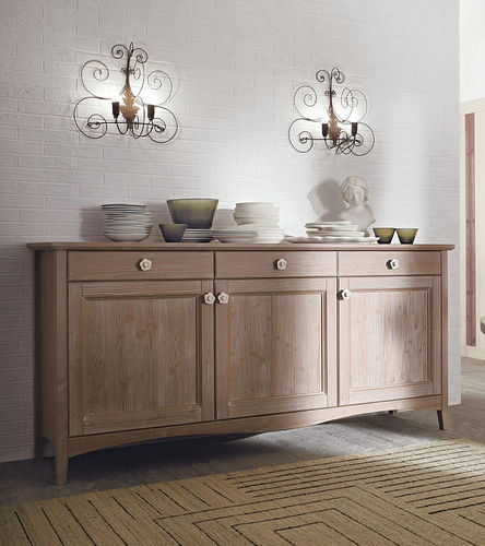 Klassisches Sideboard - CRETA TALCATO - Callesella - Holz / mit Regal