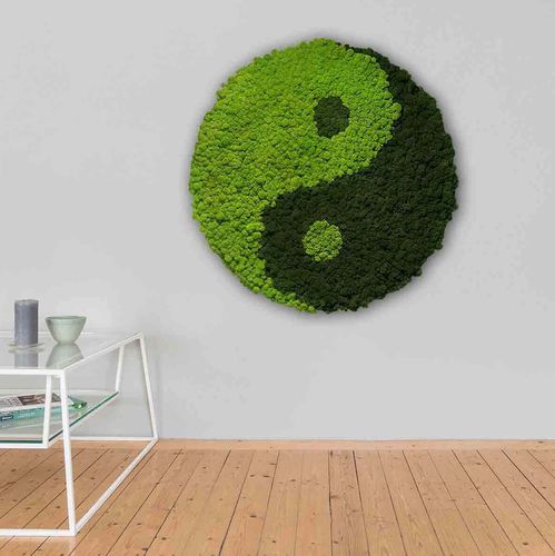 Kugel Stabilisierte Moos - YIN AND YANG - FlowerArt GmbH - für Pflanzenbild / Paneel