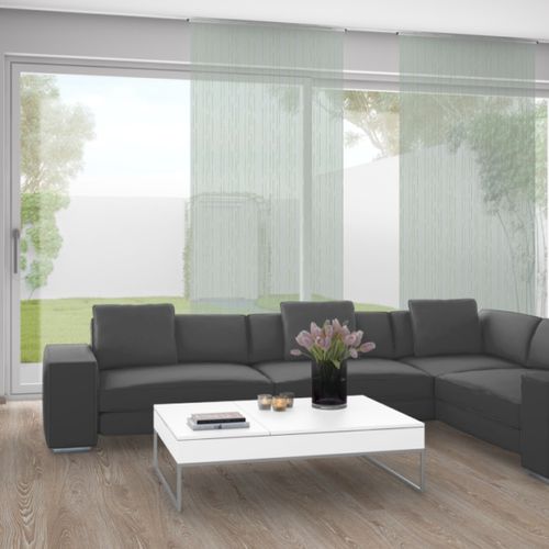 Streifenmuster-Gardine - TINY 3469 - ado goldkante - Polyester / waschbar / transparent