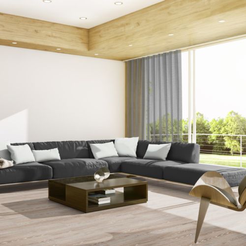 Einfarbige Gardine - YUKI 3040 - ado goldkante - Polyester / waschbar / transparent