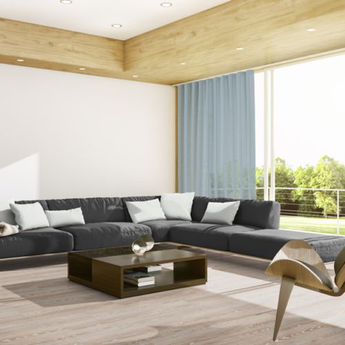 Vorhangstoff - AWARD 3454 - ado goldkante - einfarbig / Polyester / Baumwolle