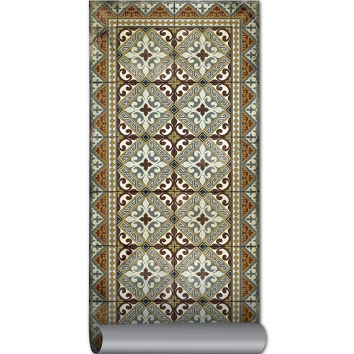Moderner Teppich - WABI SABI -L1-AN - BEIJA FLOR - mit geometrischen Motiven / Vinyl / rechteckig