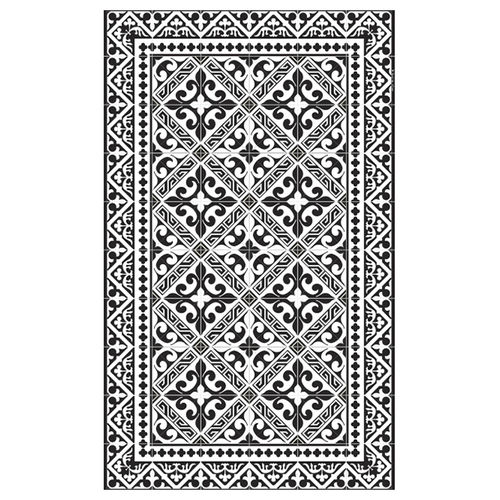 Moderner Teppich - FLOR DE LIS- L9 - BEIJA FLOR - mit geometrischen Motiven / Vinyl / rechteckig
