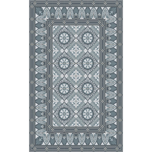 Moderner Teppich - FLORA BELLA – FB4 - BEIJA FLOR - mit geometrischen Motiven / Vinyl / rechteckig