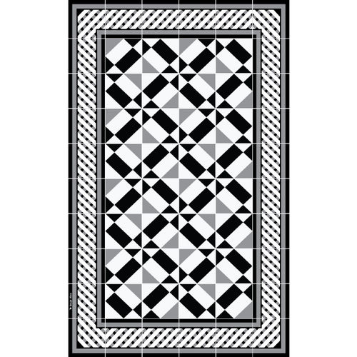 Moderner Teppich - BAUHAUS – BA9 - BEIJA FLOR - mit geometrischen Motiven / Vinyl / rechteckig