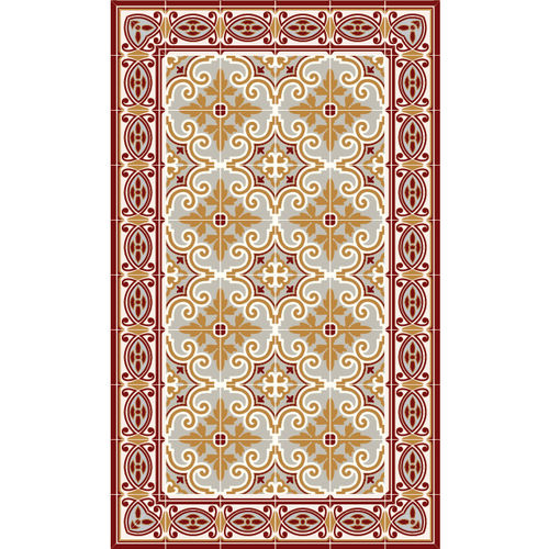 Moderner Teppich - JAFFA- Y2 - BEIJA FLOR - Motiv / Vinyl / rechteckig