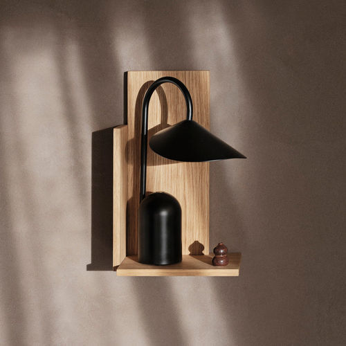 Wandmontiertes Regal - Stagger  - Ferm Living - minimalistisches Design / Eiche / MDF