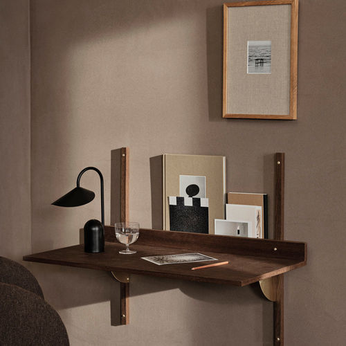 Wandmontierter Schreibtisch - Sector - Ferm Living - modern / Eiche / gerade