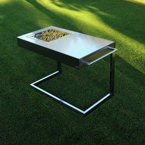 Holzkohle-Gartengrill - AKAN FORCE - Fesfoc - wandmontiert / freistehend / Edelstahl