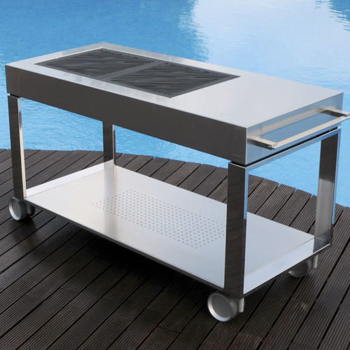 Holzkohle-Gartengrill - TACORA - Fesfoc - auf Rollen / Edelstahl
