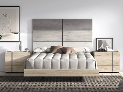 Doppelbett - Cosmo by EOS. 028 – NEW KEA - Glicerio Chaves - modern / Kopfteil / mit integriertem Nachttisch