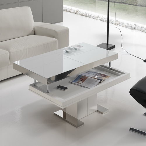 Moderner Couchtisch - INTEMPO - Indesan - Glas / Holz / Keramik