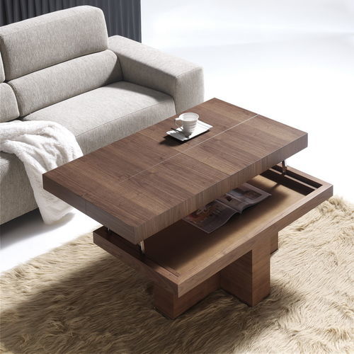 Moderner Couchtisch - TOTEM - Indesan - Glas / Holz / Keramik