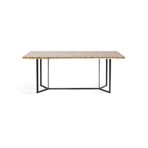 Moderner Esstisch - HORIZON - Red Edition - Marmor / Naturstein / Terrazzo