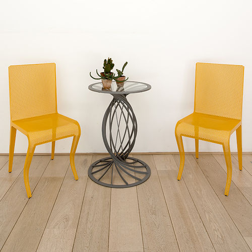 Moderner Stuhl - ONDA - R&J Luxe Furniture - für den Innenraum / Lochblech / für Privatgebrauch
