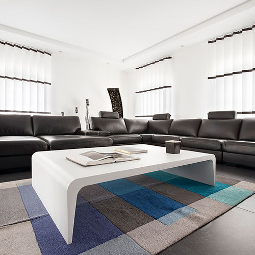 Moderner Couchtisch - AMEZA - R&J Luxe Furniture - Aluminium / Gestell aus Aluminium / rechteckig
