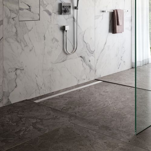 Duschablaufrinne / gebürsteter Edelstahl - MODULO DESIGN Z-2 - ESS Easy Drain - hochbeständig