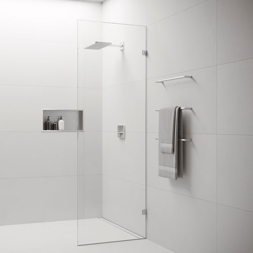 Glas-Duschablaufrinne - MODULO TAF WALL - ESS Easy Drain - gebürsteter Edelstahl / hochbeständig