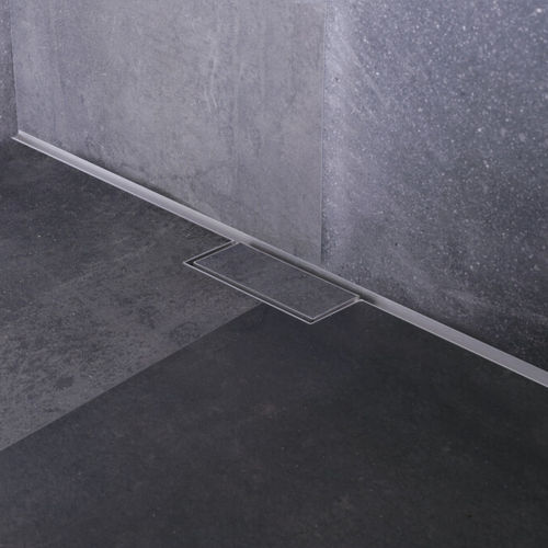 Duschablaufrinne / gebürsteter Edelstahl - WALL - ESS Easy Drain - hochbeständig