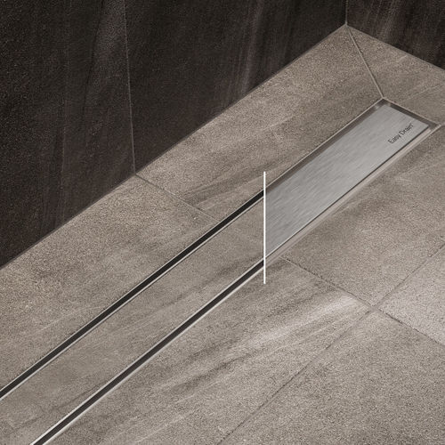 Duschablaufrinne / gebürsteter Edelstahl - STEPS - ESS Easy Drain - hochbeständig