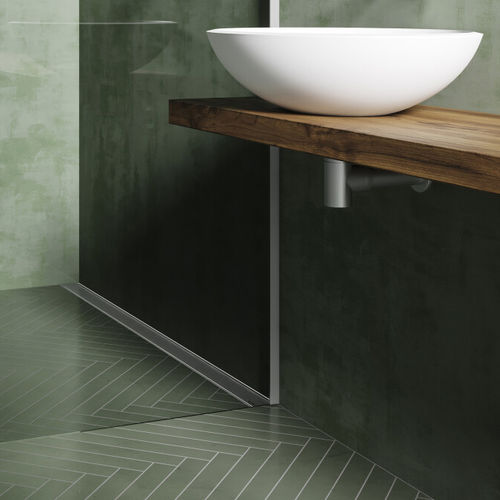 Duschablaufrinne / gebürsteter Edelstahl - MODULO TAF HIGH - ESS Easy Drain