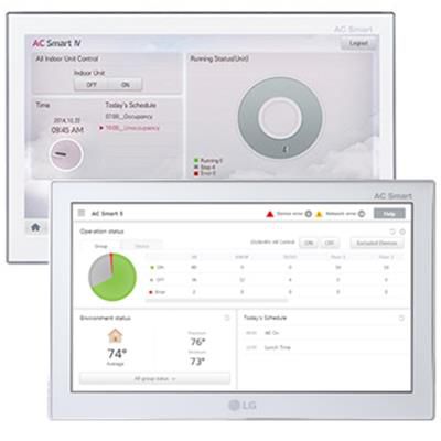 Touchscreen für Hausautomationssystem - AC SMART - LG HVAC - für Lüftungssystem / wandmontiert