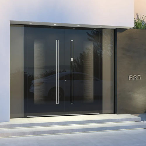 Eingangstür - Ultimum Pure 635 GLASS - Pirnar - Aluminium / Hartglas / einflügelig