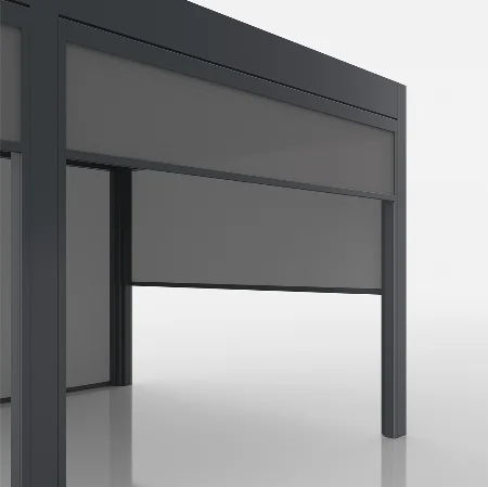 Jalousie mit Kassette - ZIP  - Pirnar - für Pergola / Segeltuch / für Außenbereich