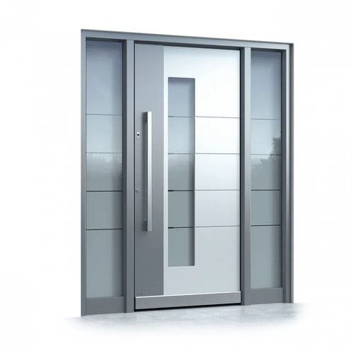 Eingangstür - Premium 0100CC - Pirnar - Aluminium / einflügelig / modern