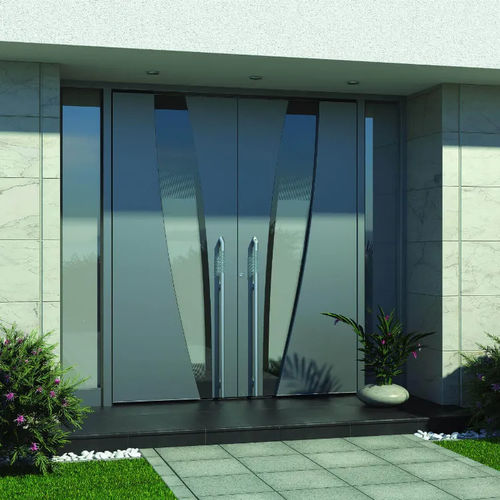 Eingangstür - Premium 0170CC - Pirnar - Aluminium / einflügelig / modern