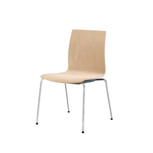 Moderner Stuhl - 2Q - Quinette Gallay - für den Innenraum / Sperrholz / Gestell aus Stahl