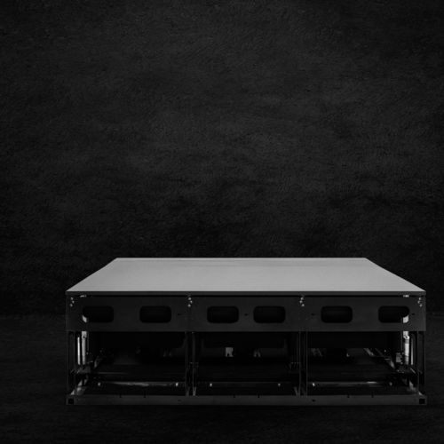Mobile Sitztribüne - KUF system - Quinette Gallay - Holz / Stahl / gerade