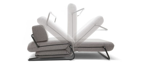 Bettsofa - 164 - freistil - modern / Stoff / grau