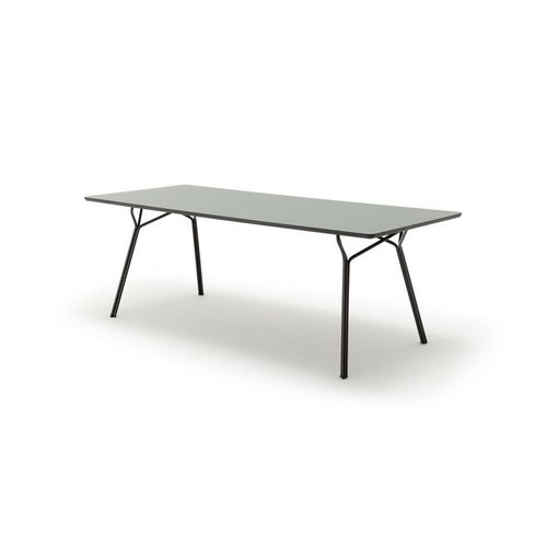 Moderner Esstisch - 120 - freistil - Eiche / MDF / Gestell aus Eiche