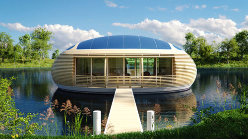 Fertigbauhaus - WATERNEST 100 - EcoFloLife Ltd. - schwimmend / umweltfreundlich / modern