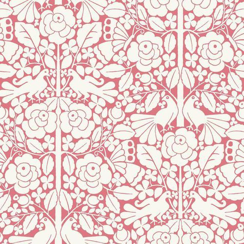 Moderne Tapete - Fairy Tales  - York wallcoverings - Blumenmotiv / Tiermuster / Stoffoptik