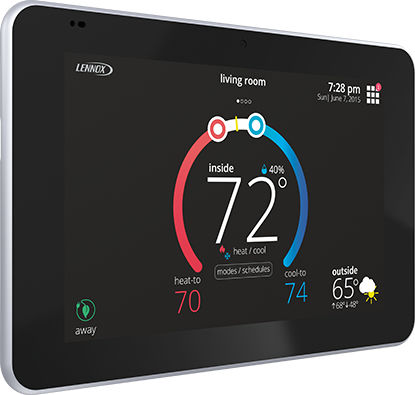 Programmierbares Thermostat - ICOMFORT® S30 - Lennox - für Heizungen / wandmontiert / schwarz