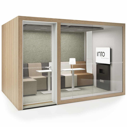 POD-Büro / Akustik - POD 4 - INTO Concept - Glas / MDF / für Großraumbüros
