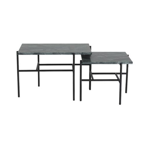 Couchtisch / skandinavisches Design - STONEUPCYCLE - Bruunmunch Furniture ApS - Marmor / Gestell aus lackiertem Metall / rechteckig