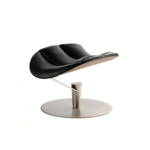 Fußschemel / skandinavisches Design - THE LOBSTER - Bruunmunch Furniture ApS - Leder / Buche / Holzfurnier