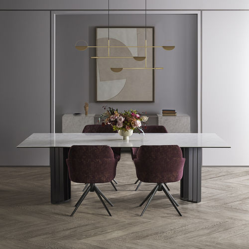 Moderner Tisch - JOPLIN - DRESSY - Keramik / Gestell aus Metall / rechteckig