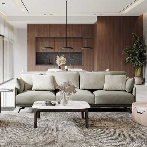 Modernes Sofa - BALMA - DRESSY - Stoff / mit Armlehnen / mit abnehmbarem Kissen