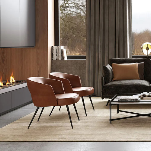Moderner Sessel - NUBO 410101 - DRESSY - Leder / braun / von Santiago Sevillano