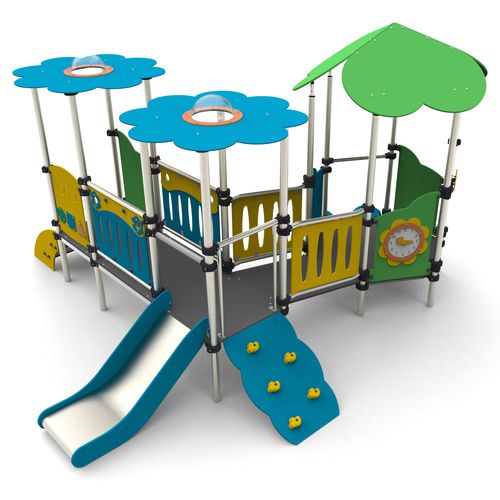 Stahl-Spielplatzgerät - MFI-05 - Free Kids s.c. - HDPE / modular / mit Überdachung