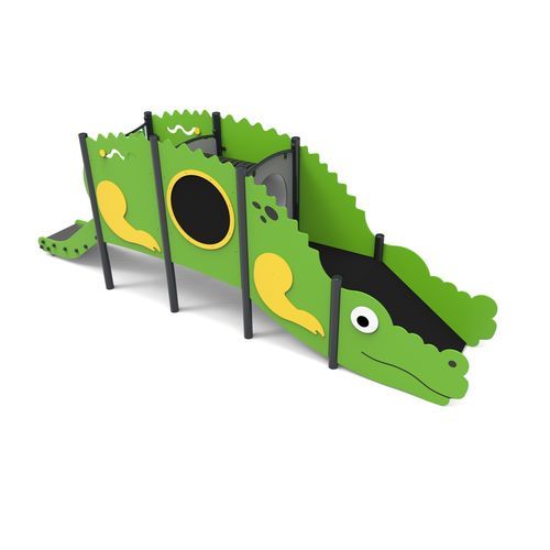 Drehende Rutsche - CROCODILE   - Free Kids s.c. - für Spielplätze / Edelstahl / HDPE