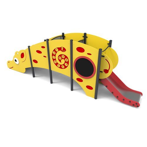 Gerade Rutsche - GIRAFFE   - Free Kids s.c. - für Spielplätze / Edelstahl / HDPE